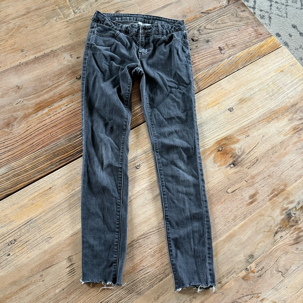 Jennifer Lopez Dark Gray Denim Skinny Jeans Sz 2